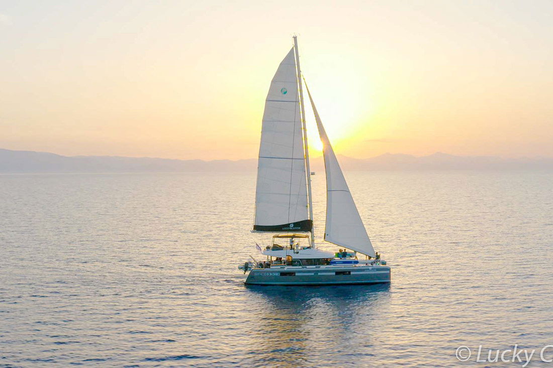 Lucky_Clover_YACHTING 2021_LuckyClover_drone-gopro_web_01-5.jpg of charter Catamaran Lucky Clover, a Lagoon 52