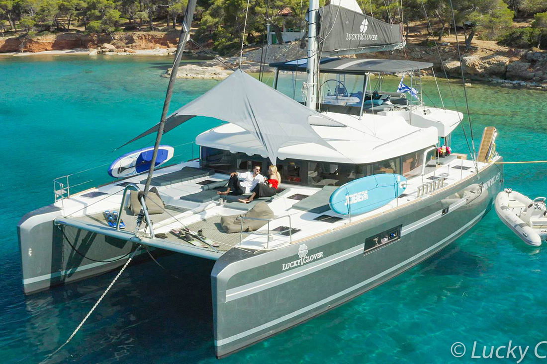 Lucky_Clover_YACHTING 2021_LuckyClover_drone-gopro_web_03-3.jpg of charter Catamaran Lucky Clover, a Lagoon 52