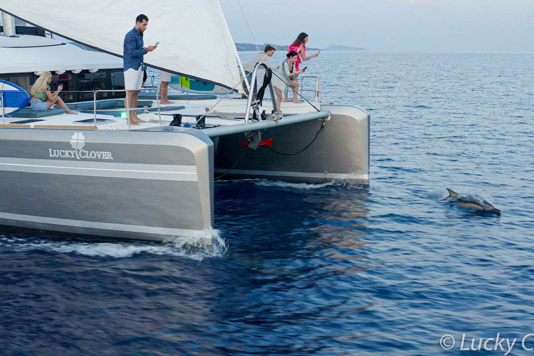 Lucky_Clover_YACHTING 2021_LuckyClover_drone-gopro_web_07.jpg of charter Catamaran Lucky Clover, a Lagoon 52