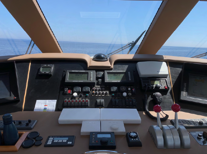 Hatteras 70 Enclosed Bridge